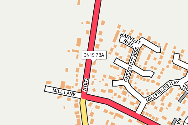 DN19 7BA map - OS OpenMap – Local (Ordnance Survey)