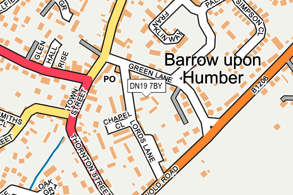 DN19 7BY map - OS OpenMap – Local (Ordnance Survey)