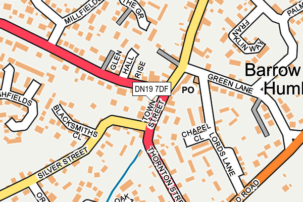 DN19 7DF map - OS OpenMap – Local (Ordnance Survey)