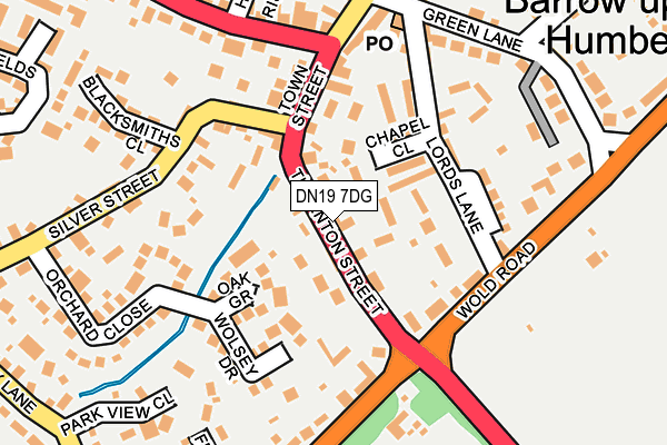 DN19 7DG map - OS OpenMap – Local (Ordnance Survey)