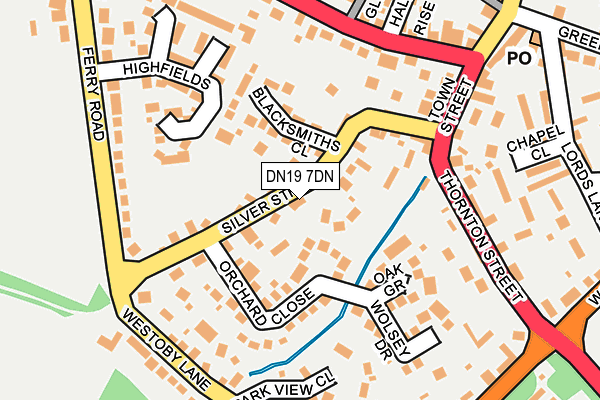 DN19 7DN map - OS OpenMap – Local (Ordnance Survey)