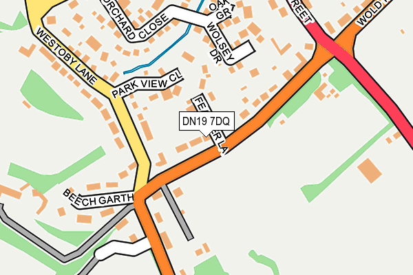 DN19 7DQ map - OS OpenMap – Local (Ordnance Survey)