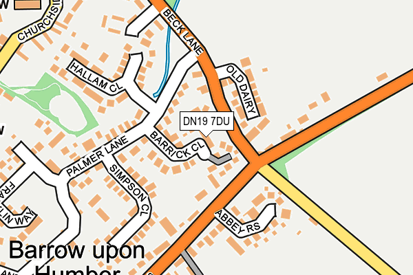 DN19 7DU map - OS OpenMap – Local (Ordnance Survey)