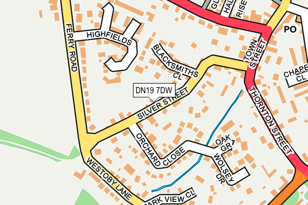 DN19 7DW map - OS OpenMap – Local (Ordnance Survey)