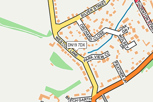 DN19 7DX map - OS OpenMap – Local (Ordnance Survey)