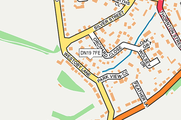 DN19 7FE map - OS OpenMap – Local (Ordnance Survey)