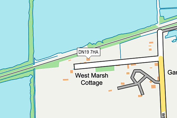 DN19 7HA map - OS OpenMap – Local (Ordnance Survey)