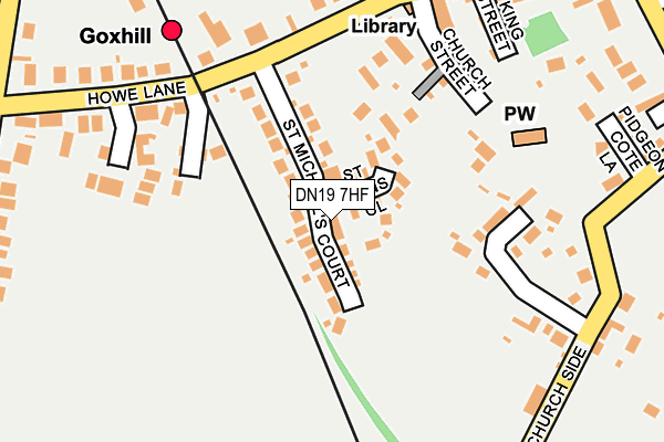 DN19 7HF map - OS OpenMap – Local (Ordnance Survey)
