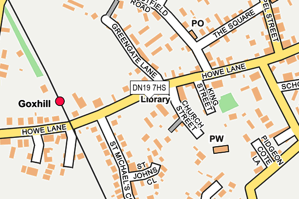 DN19 7HS map - OS OpenMap – Local (Ordnance Survey)