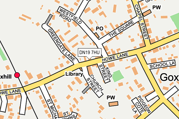 DN19 7HU map - OS OpenMap – Local (Ordnance Survey)