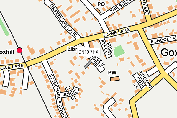 DN19 7HX map - OS OpenMap – Local (Ordnance Survey)