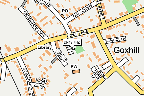 DN19 7HZ map - OS OpenMap – Local (Ordnance Survey)