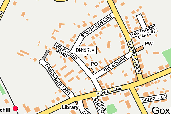 DN19 7JA map - OS OpenMap – Local (Ordnance Survey)