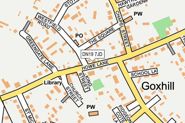DN19 7JD map - OS OpenMap – Local (Ordnance Survey)