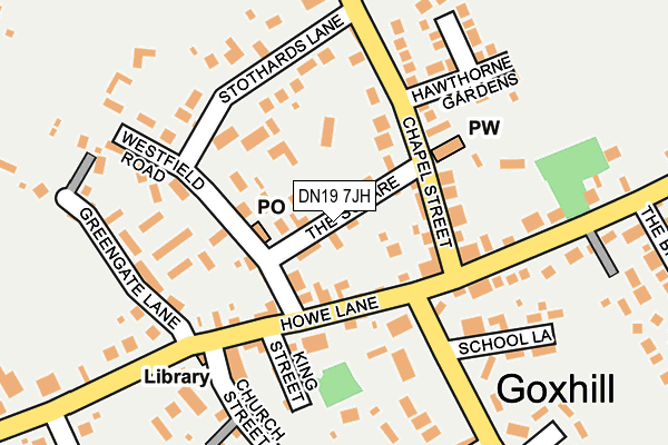 DN19 7JH map - OS OpenMap – Local (Ordnance Survey)