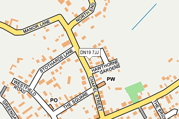 DN19 7JJ map - OS OpenMap – Local (Ordnance Survey)