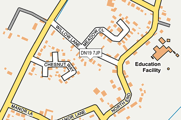 DN19 7JP map - OS OpenMap – Local (Ordnance Survey)