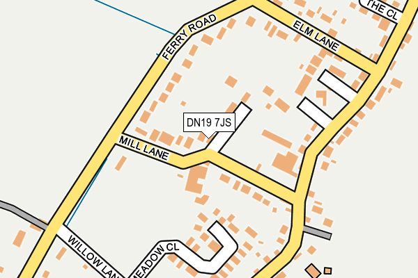 DN19 7JS map - OS OpenMap – Local (Ordnance Survey)
