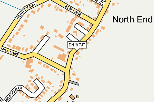 DN19 7JT map - OS OpenMap – Local (Ordnance Survey)