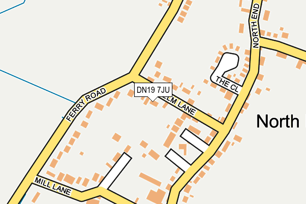 DN19 7JU map - OS OpenMap – Local (Ordnance Survey)