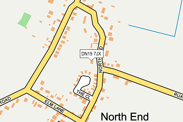 DN19 7JX map - OS OpenMap – Local (Ordnance Survey)