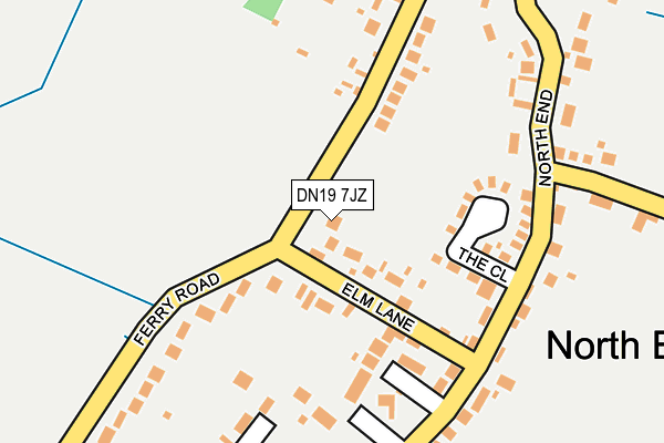 DN19 7JZ map - OS OpenMap – Local (Ordnance Survey)
