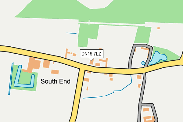 DN19 7LZ map - OS OpenMap – Local (Ordnance Survey)