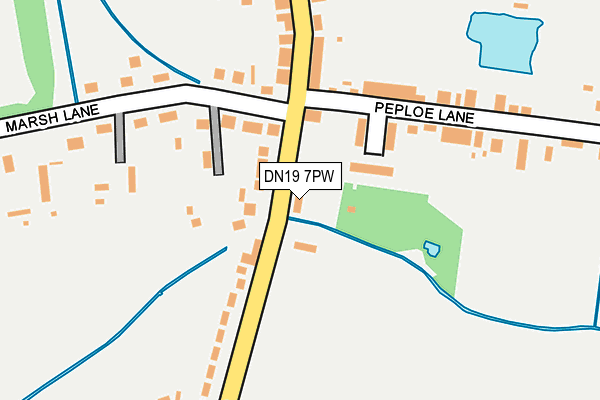 DN19 7PW map - OS OpenMap – Local (Ordnance Survey)