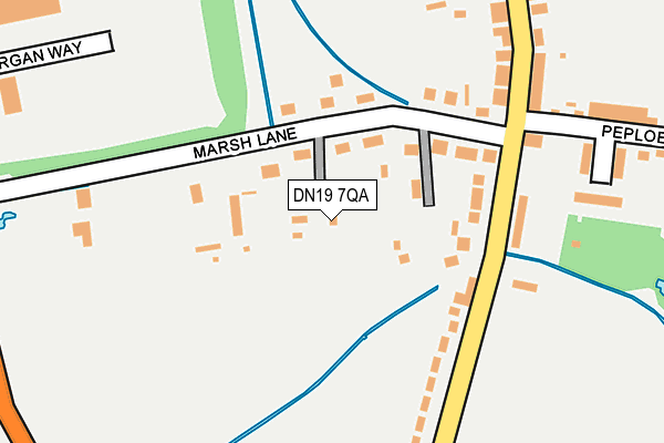 DN19 7QA map - OS OpenMap – Local (Ordnance Survey)