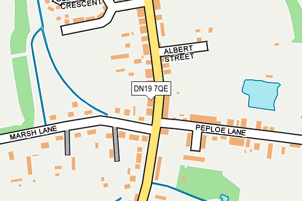 DN19 7QE map - OS OpenMap – Local (Ordnance Survey)
