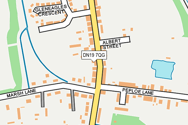 DN19 7QG map - OS OpenMap – Local (Ordnance Survey)