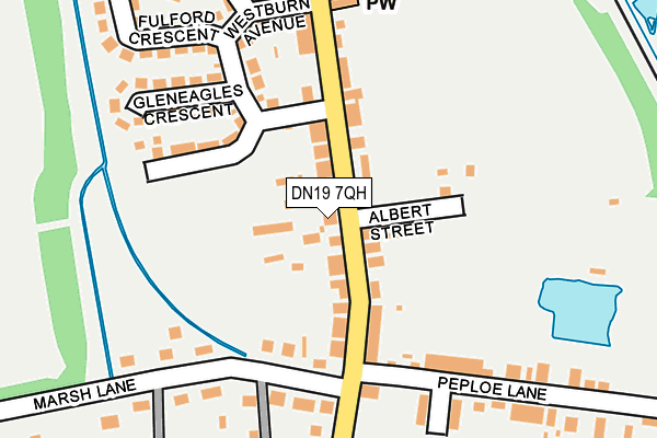 DN19 7QH map - OS OpenMap – Local (Ordnance Survey)