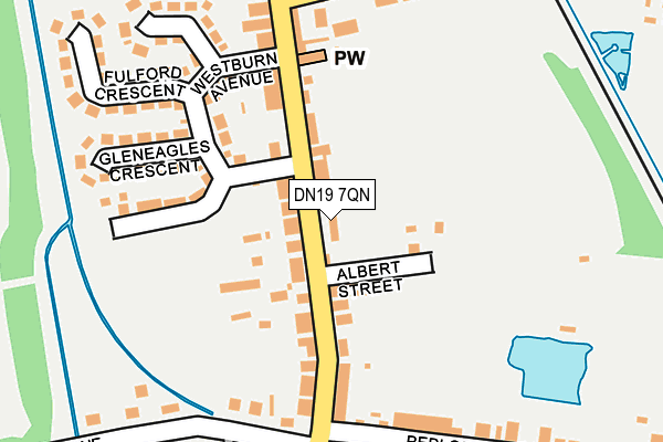 DN19 7QN map - OS OpenMap – Local (Ordnance Survey)