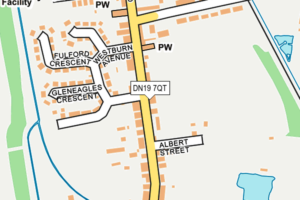 DN19 7QT map - OS OpenMap – Local (Ordnance Survey)