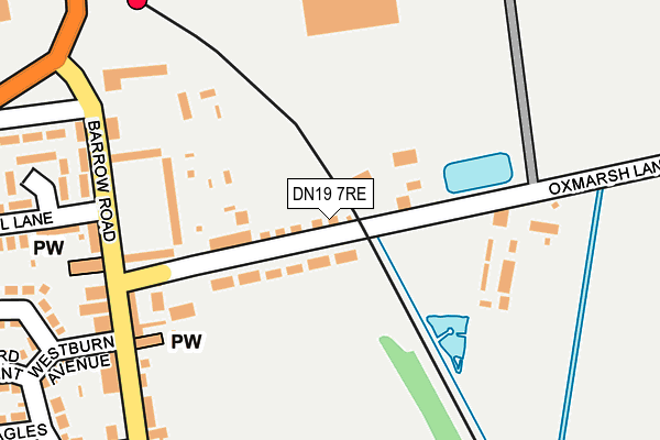 DN19 7RE map - OS OpenMap – Local (Ordnance Survey)