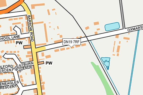 DN19 7RF map - OS OpenMap – Local (Ordnance Survey)