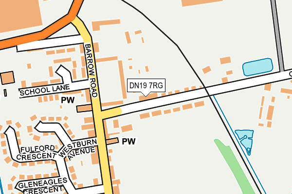 DN19 7RG map - OS OpenMap – Local (Ordnance Survey)