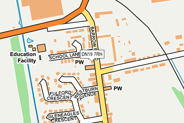 DN19 7RH map - OS OpenMap – Local (Ordnance Survey)