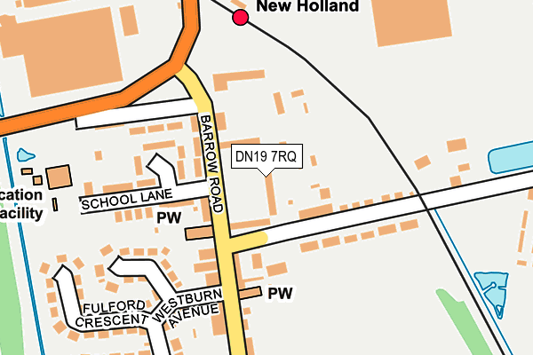 DN19 7RQ map - OS OpenMap – Local (Ordnance Survey)