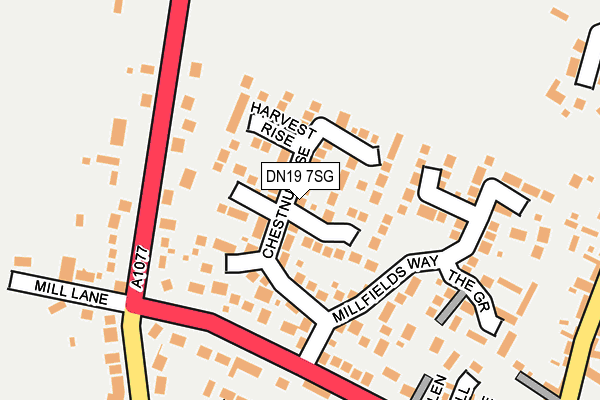 DN19 7SG map - OS OpenMap – Local (Ordnance Survey)