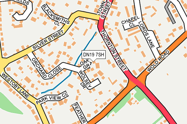 DN19 7SH map - OS OpenMap – Local (Ordnance Survey)