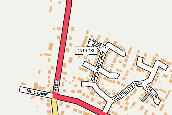 DN19 7SL map - OS OpenMap – Local (Ordnance Survey)