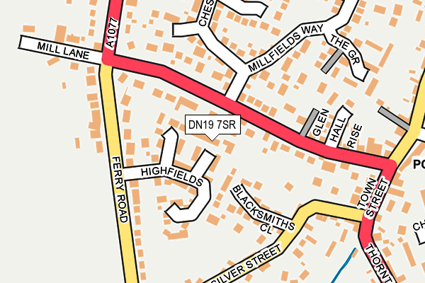 DN19 7SR map - OS OpenMap – Local (Ordnance Survey)