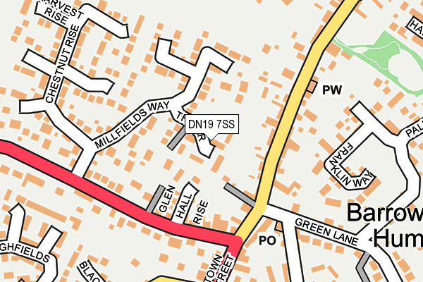 DN19 7SS map - OS OpenMap – Local (Ordnance Survey)