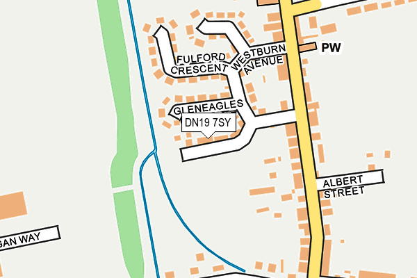 DN19 7SY map - OS OpenMap – Local (Ordnance Survey)
