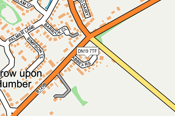DN19 7TF map - OS OpenMap – Local (Ordnance Survey)