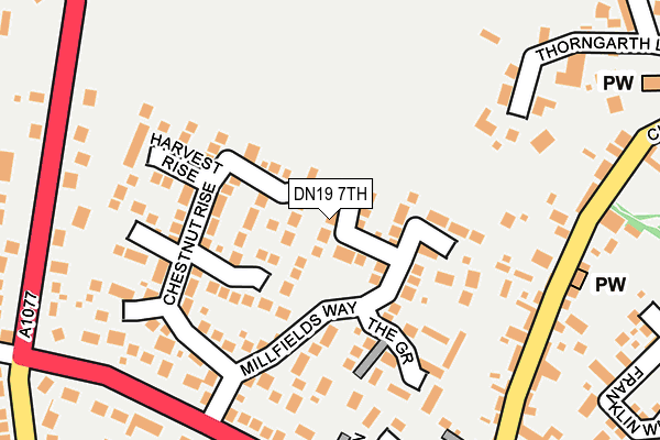 DN19 7TH map - OS OpenMap – Local (Ordnance Survey)
