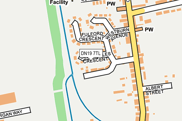 DN19 7TL map - OS OpenMap – Local (Ordnance Survey)