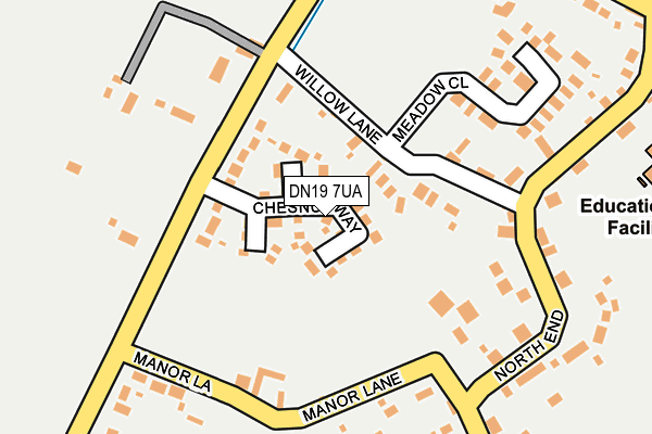 DN19 7UA map - OS OpenMap – Local (Ordnance Survey)
