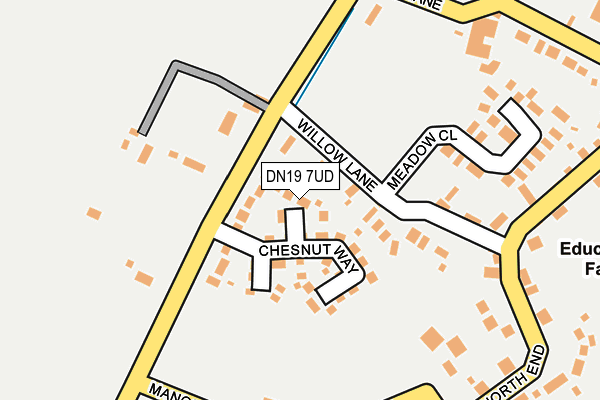 DN19 7UD map - OS OpenMap – Local (Ordnance Survey)
